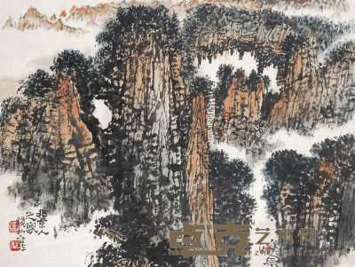 钱松嵒 北京人之家 镜心 33.5×44cm